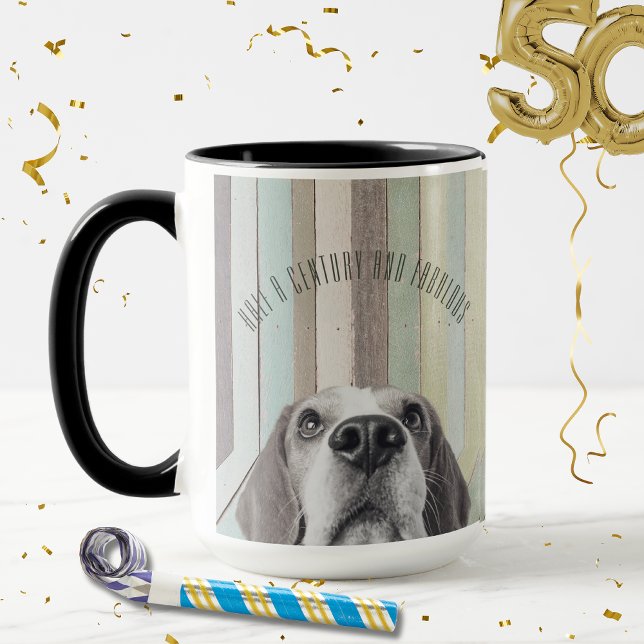 Taza 50.º cumpleaños medio siglo y fabuloso ("Half a Century and Fabulous"!
This collection is perfect for your next 50th birthday celebration!)