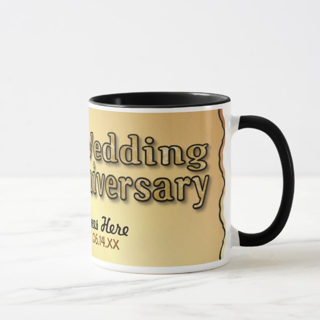 Taza 50° Aniversario - Oro - Personalizar (Derecha)
