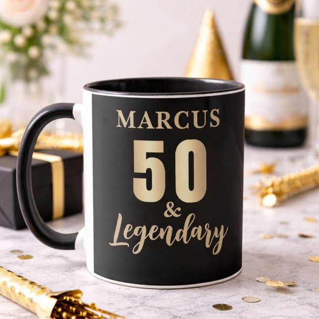 Taza 50 & Legendario Oro Cumpleaños 50  (Subido por el creador)
