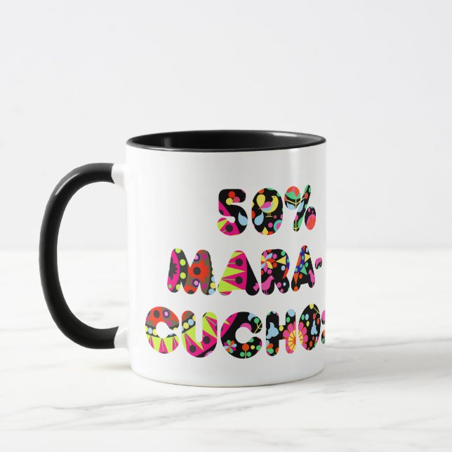 Taza 50% Maracucho Mug – Folkloric Maracaibo Design (Izquierda)