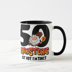 Taza 50.o cumpleaños prehistórico