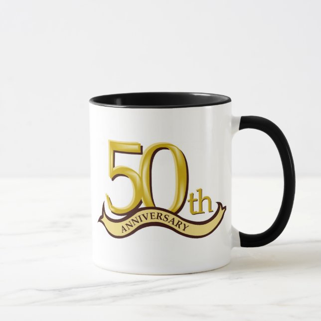 Taza 50.o regalo personalizado del aniversario (Derecha)