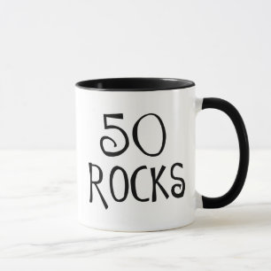 Taza 50.os regalos de cumpleaños, 50 ROCAS
