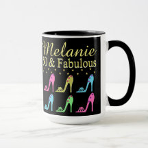 50 PERSONALIZADOS Y FABULOUS SHOE QUEEN MUG