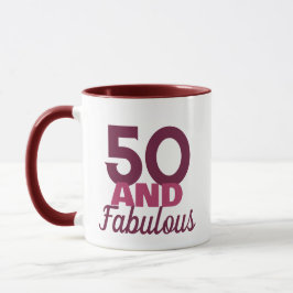 Taza 50 y fabuloso morado