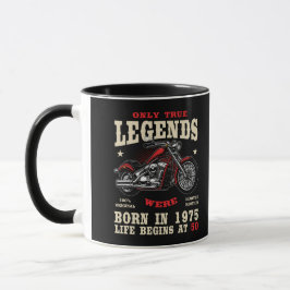 Taza 50th Birthday Man Biker Motorcycle Chopper 1975