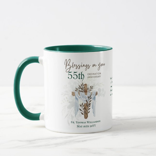 Taza 55.ª ORDENACIÓN Pastor Sacerdote ANIVERSARIO (Izquierda)
