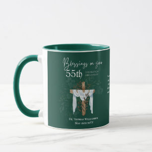 Taza 55.ª ORDENACIÓN Pastor Sacerdote ANIVERSARIO