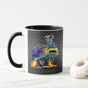 Taza 55 Placa de metal divertida de coche con diamantes