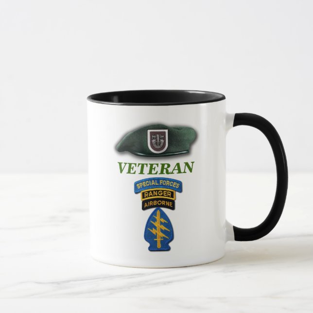 Taza 5.ª Fuerza Especial Verdes Berets veteranos LRRP (Derecha)