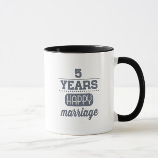 Taza 5 años de boda feliz