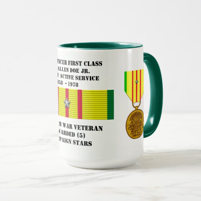 TAZA 5 ESTRELLAS SAILOR VIETNAM WAR (Anverso derecho)