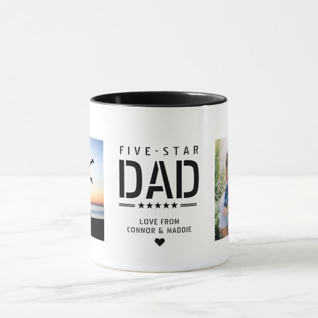 Taza 5 STAR DAD Guay 2 moderno Día del Padre (Centro)