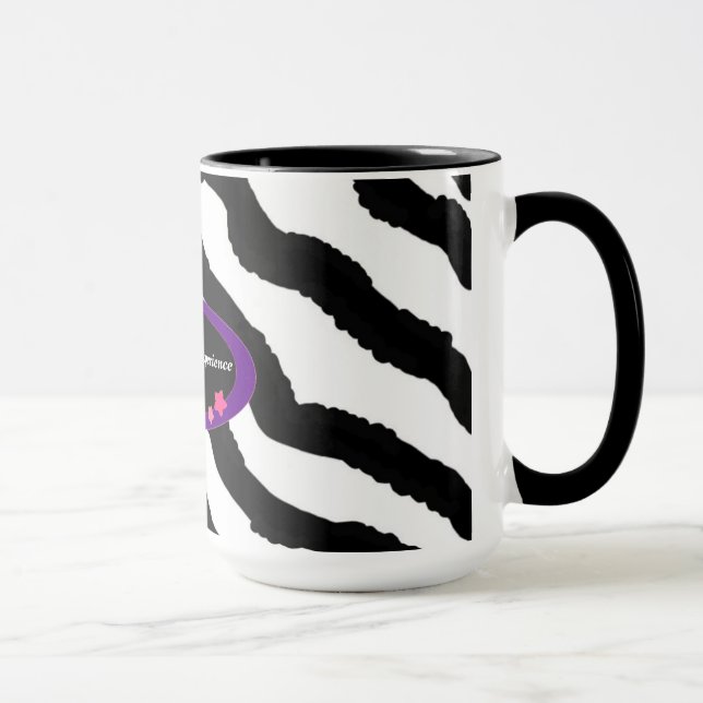 Taza 60.ª Impresión de pieles de cebra de cumpleaños (Derecha)