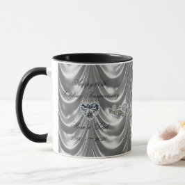 Taza 60° aniversario Boda Corazón de Diamante