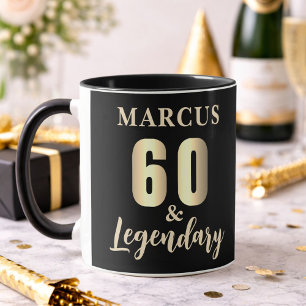 Taza 60 & Legendario Oro Cumpleaños 60