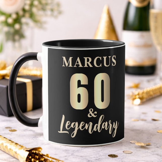 Taza 60 & Legendario Oro Cumpleaños 60  (Subido por el creador)