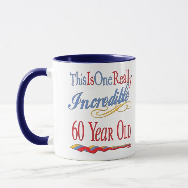 Taza 60.o cumpleaños increíble (Izquierda)