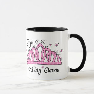 Taza 60.o LT de la reina del cumpleaños de la tiara