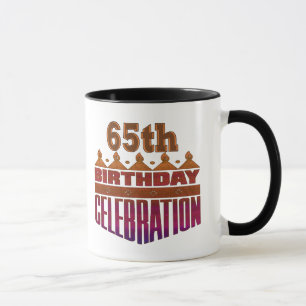 Taza 65.o Regalos de la celebración del cumpleaños