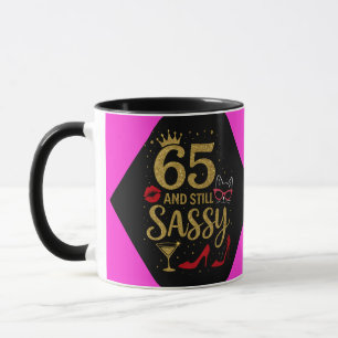 Taza 65 y todavía descarada Regalo divertido de cumplea
