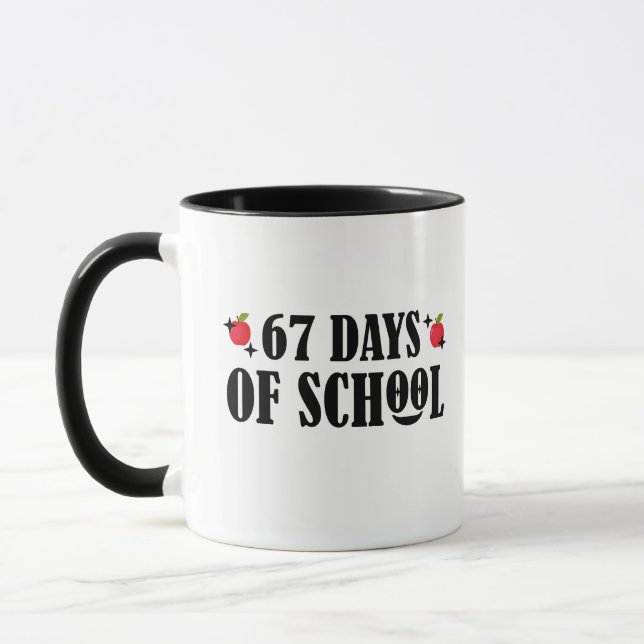 Taza 67 Días De Colegio Divertido Seis Siete Meme  (Izquierda)