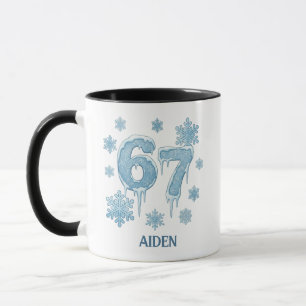 Taza 67 Divertido 6 7 Seis Siete Navidad Personalizada