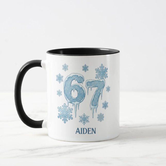 Taza 67 Funny 6 7 Six Seven Personalized Christmas (Izquierda)