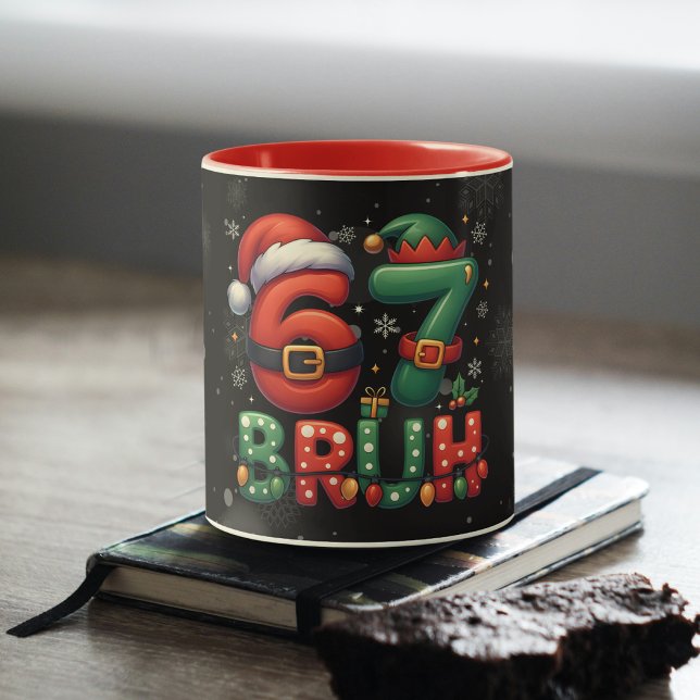 Taza 67 Meme Six Seven Bruh Funny Christmas 6 7 (Subido por el creador)