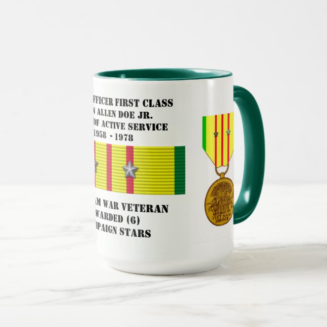 TAZA 6 ESTRELLAS SAILOR VIETNAM WAR (Anverso derecho)