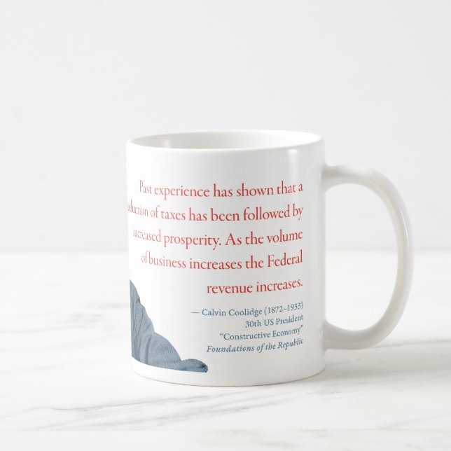 Taza #6 "prosperidad " de Calvin Coolidge (Derecha)