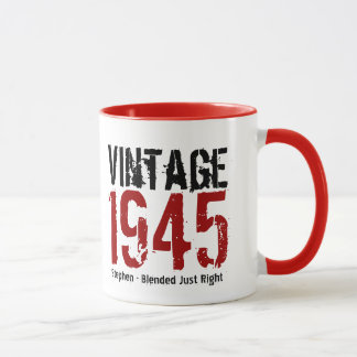 Taza 70º cumpleaños 1945 o CUALQUIER año Vintage V01G