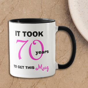 Taza 70.ª idea de regalo de cumpleaños para su gracioso