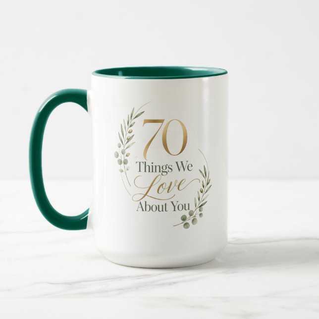 Taza 70 cosas que amamos de mamá (Izquierda)