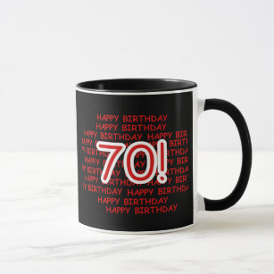 Taza 70.o cumpleaños feliz