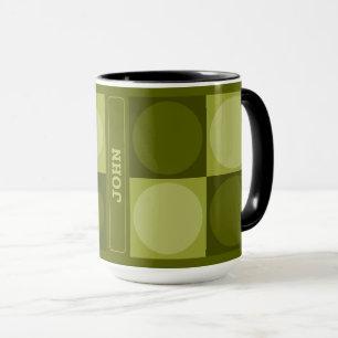Taza 70s Checks and Circles Green