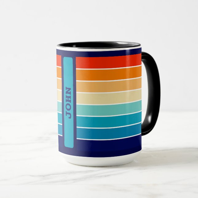 Taza 70s Rainbow Stripes (Anverso derecho)