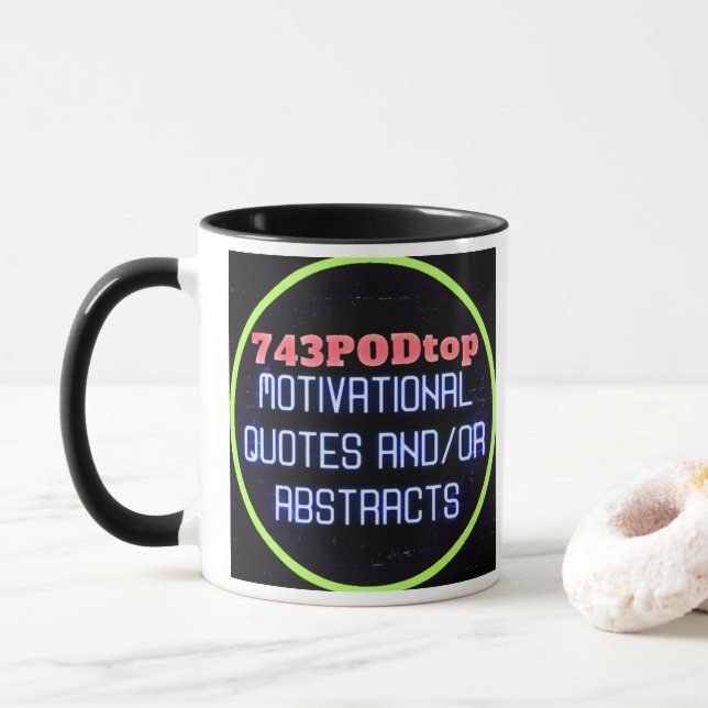 Taza 743PODtop Zazzle Store Mug (Con donut)