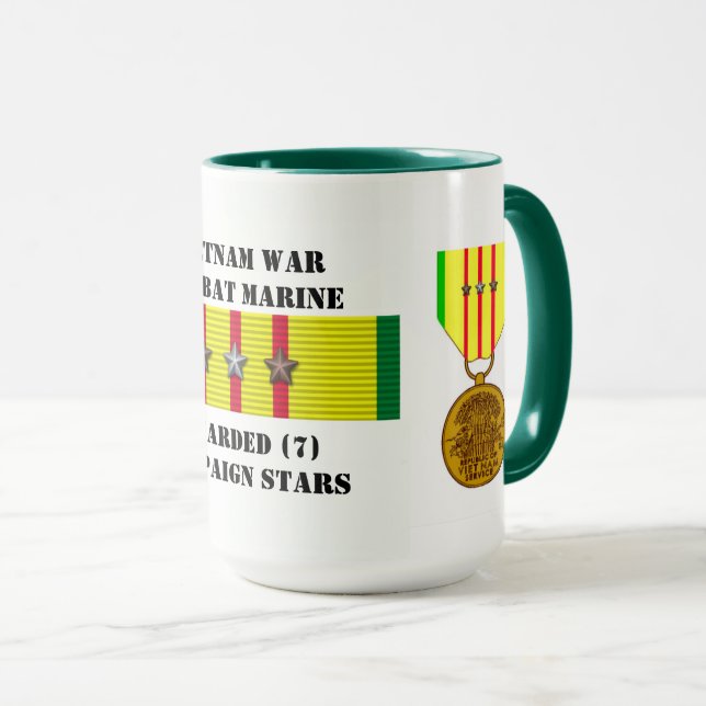 TAZA 7 ESTRELLAS COMBATEN LA GUERRA MARINA DE VIETNAM (Anverso derecho)