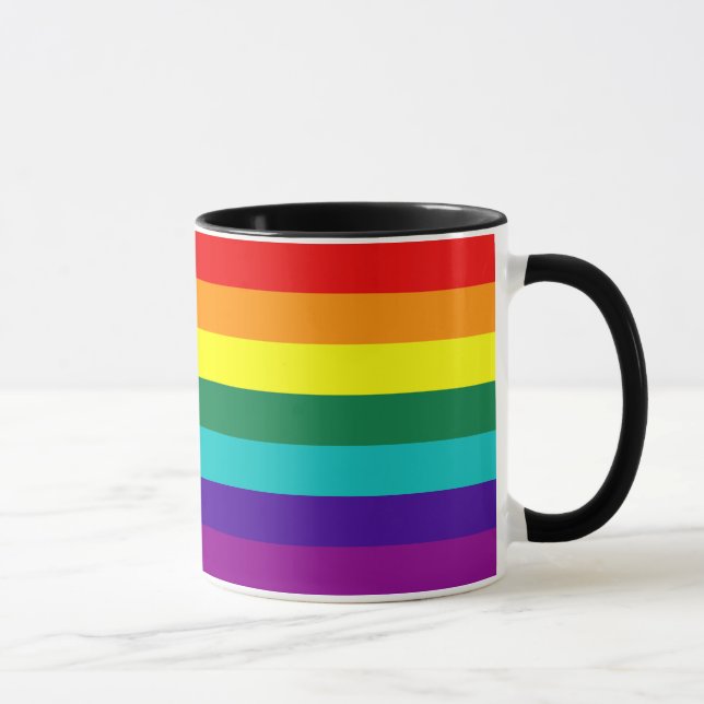 Taza 7 Rayas Bandera del Orgullo Gay Arcoiris (Derecha)