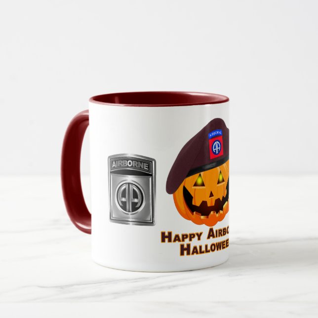 Taza 82ª División Aérea - ¡Feliz Halloween Airborne! (Anverso izquierdo)