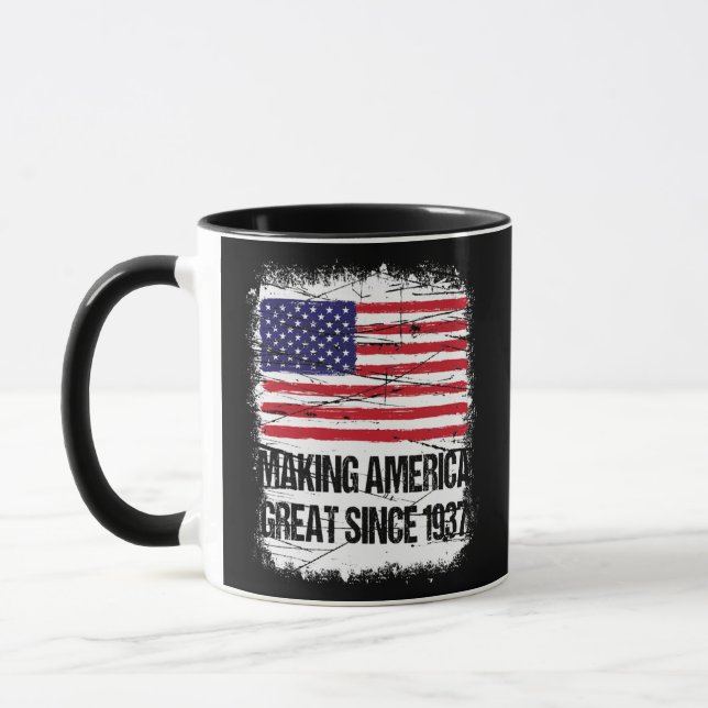 Taza 85.º cumpleaños haciendo grande a Estados Unidos d (Izquierda)