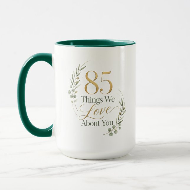 Taza 85 cosas que amamos de mamá (Izquierda)