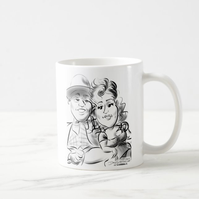 Taza 8/21/11a de la caricatura de la boda (Derecha)