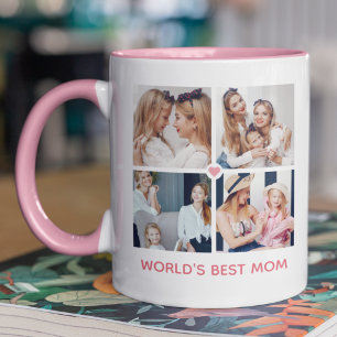 Taza 8 fotos personalizadas 'La mejor mamá del mundo'