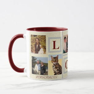 TAZA 8 RELLENO FÁCIL DE MENSAJE DE AMOR A LOS COLLAGES