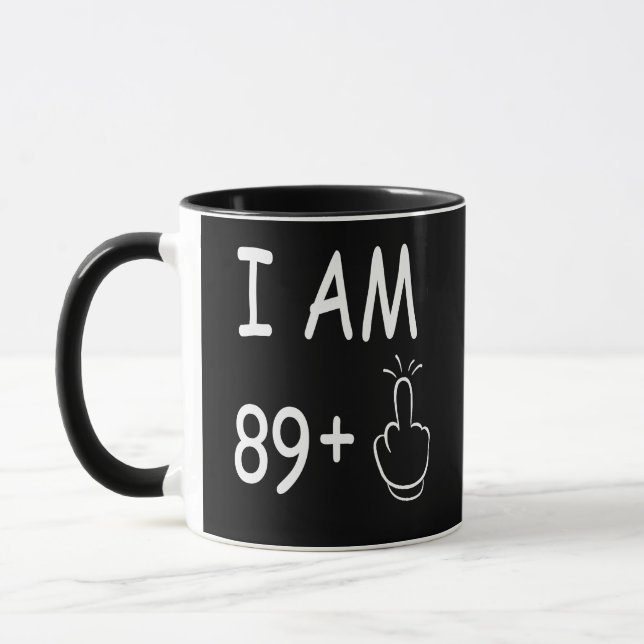 Taza 90° cumpleaños, cumpleaños divertidos (Izquierda)