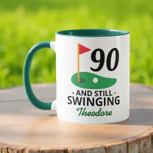 Taza 90 y sigue balanceándose, divertido 90 cumpleaños