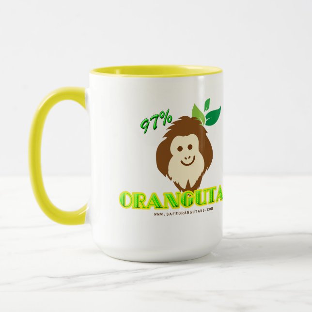 Taza 97% Orangutan Mug - ¡orgullosamente mostrar su ADN (Izquierda)