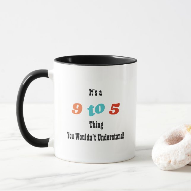 taza 9 a 5 (Con donut)